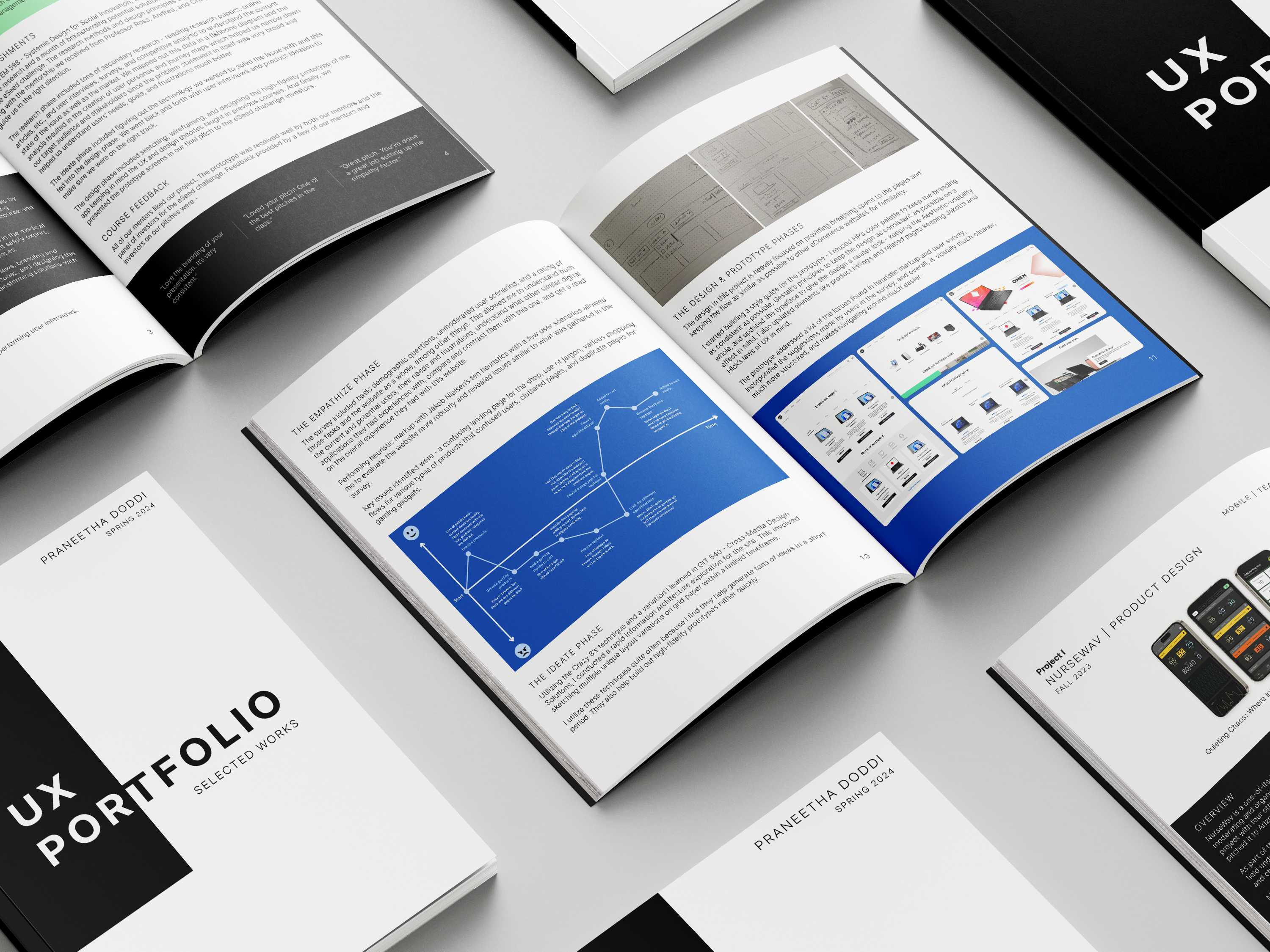 UI/UX Graduate Portfolio Design - designed for print